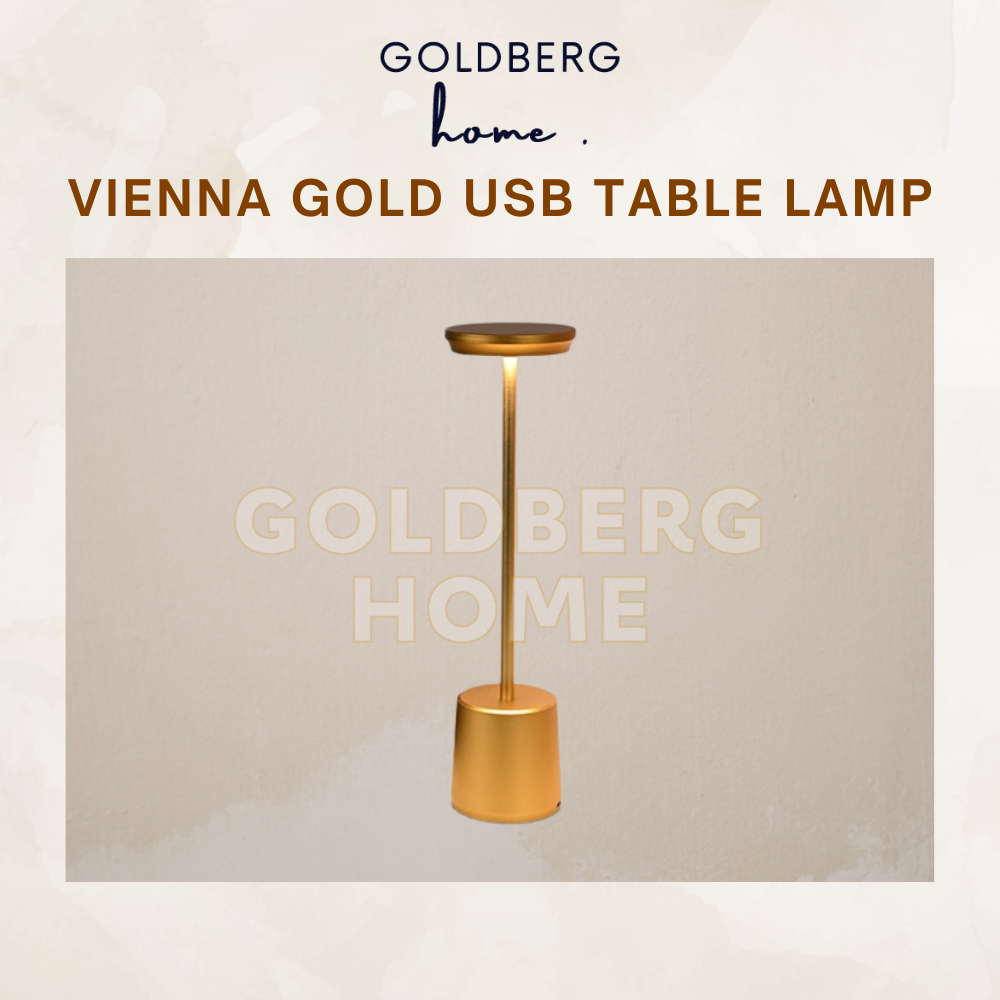 Vienna Gold 3 Tone USB Rechargeable LED Adjustable Table Lamp