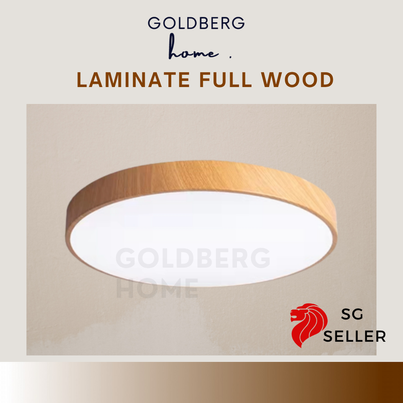 Laminate Full Wood 24W 36W 23/30/40CM- LED Ceiling Light