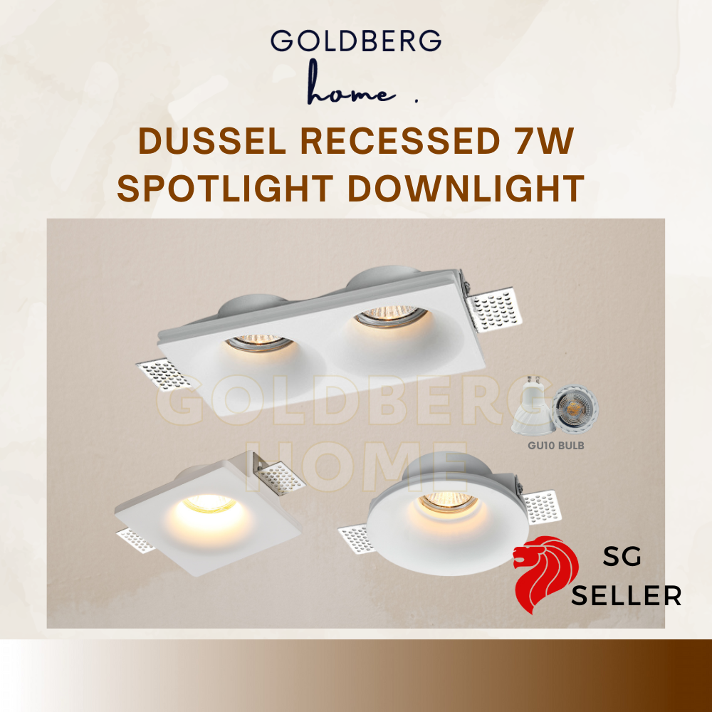 Dussel Recessed 7W GU10 Spotlight Downlight White