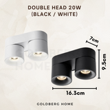 Dutti Adjustable Surface Mounted Spotlight 10W 20W Black White