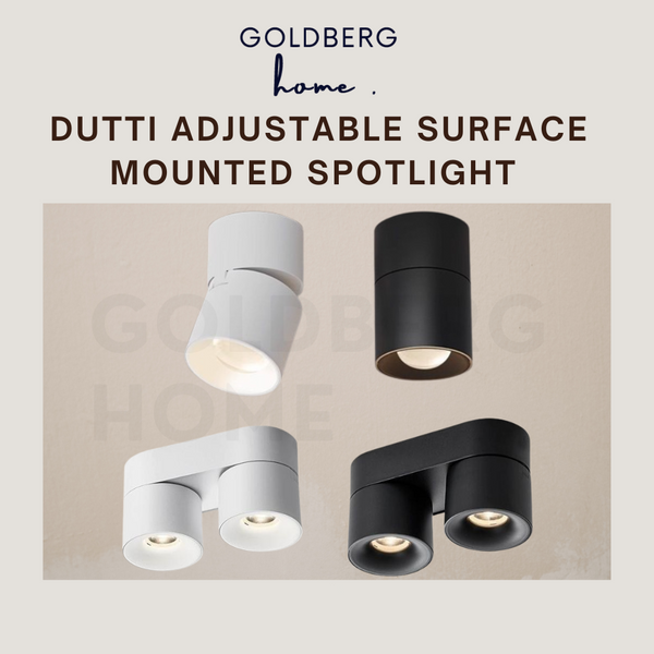 Dutti Adjustable Surface Mounted Spotlight 10W 20W Black White