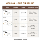 Edinburgh Premium LED Ceiling Light 23cm 30cm 24W 36W