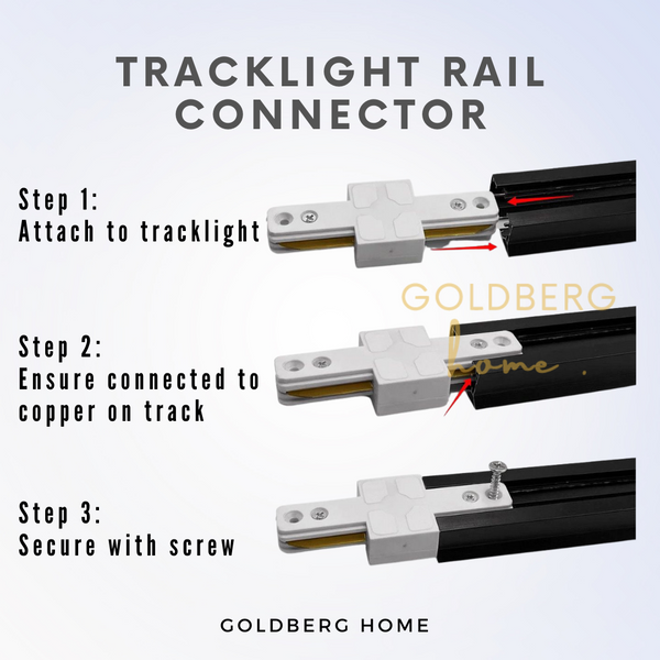 Track Light Rail Connector Straight Corner Goldberg Home SG