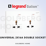 Legrand Galion Universal Double Socket with USB A and USB C