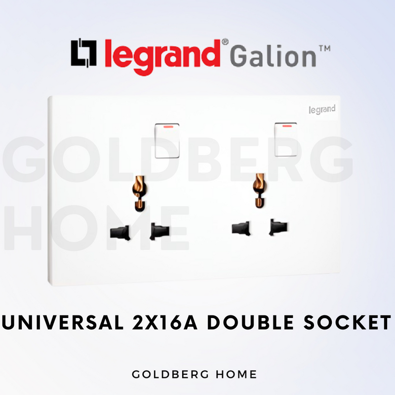 Legrand Galion Universal Double Socket with USB A and USB C