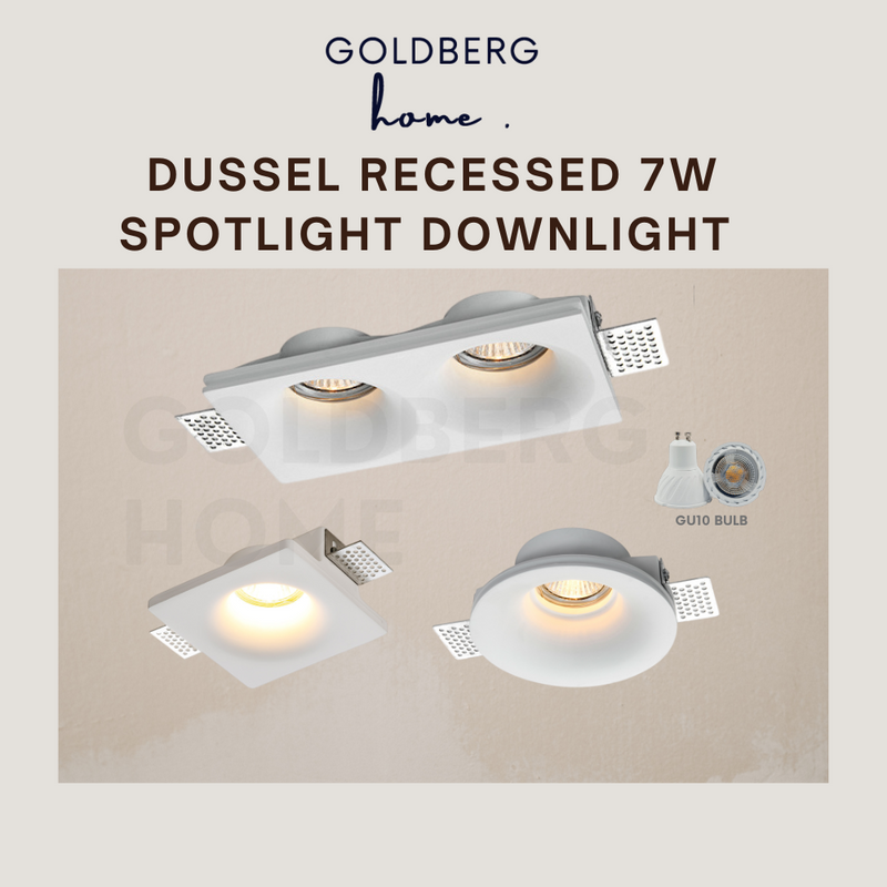 Dussel Recessed 7W GU10 Spotlight Downlight White