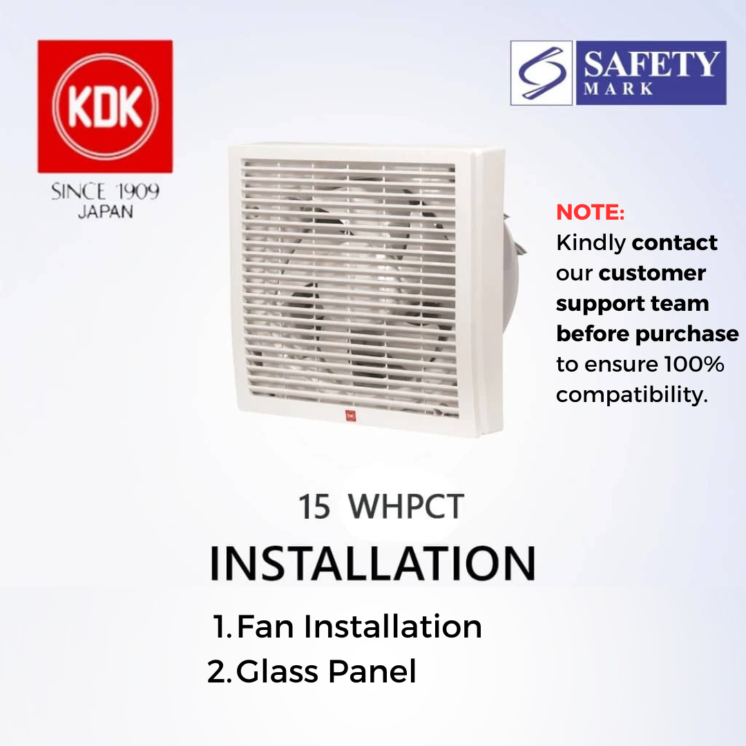 [With Installation] KDK 15 / 20 WHPCT Exhaust Fan Ventilating Fan