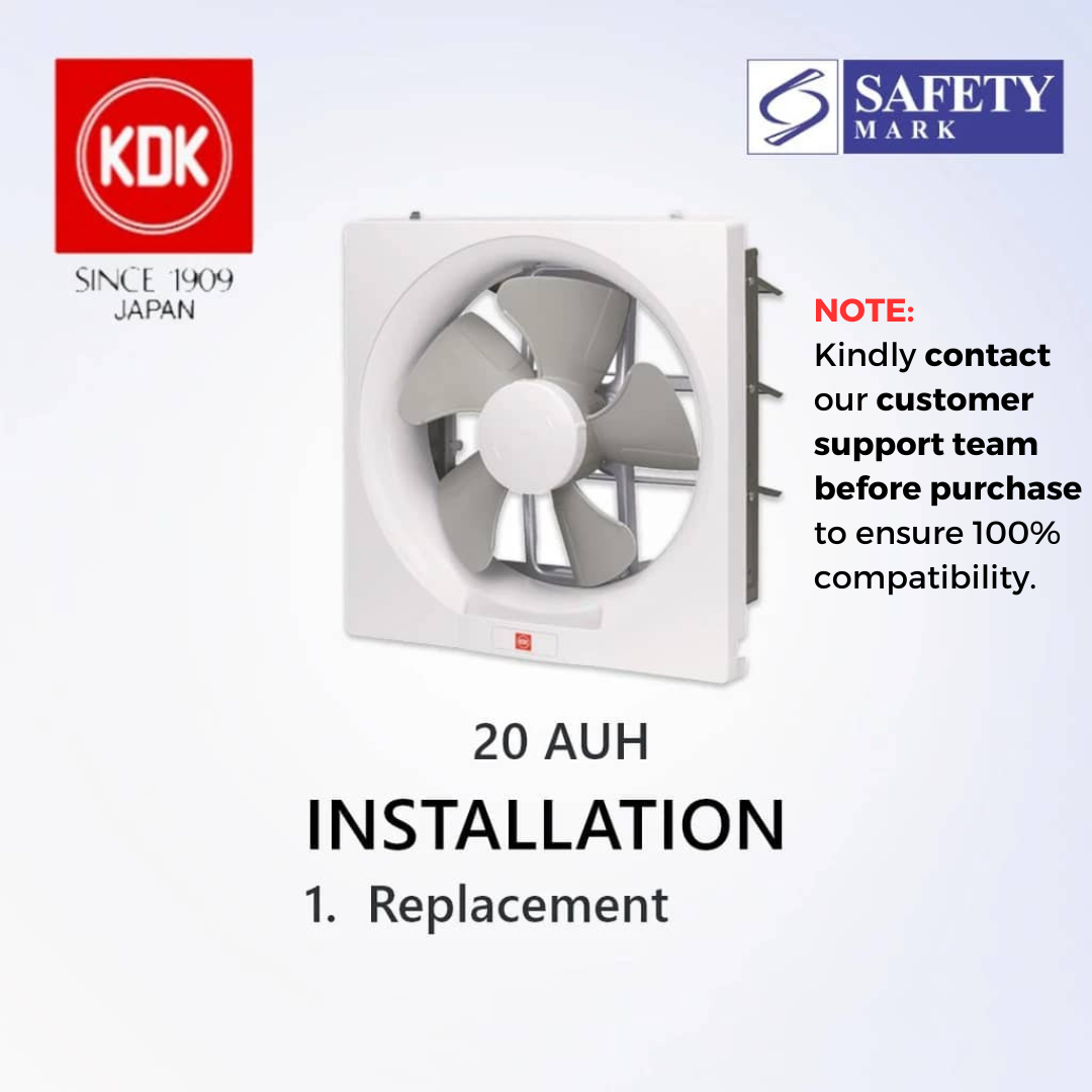 [With Installation] KDK 20AUA Exhaust Fan Ventilating Fan