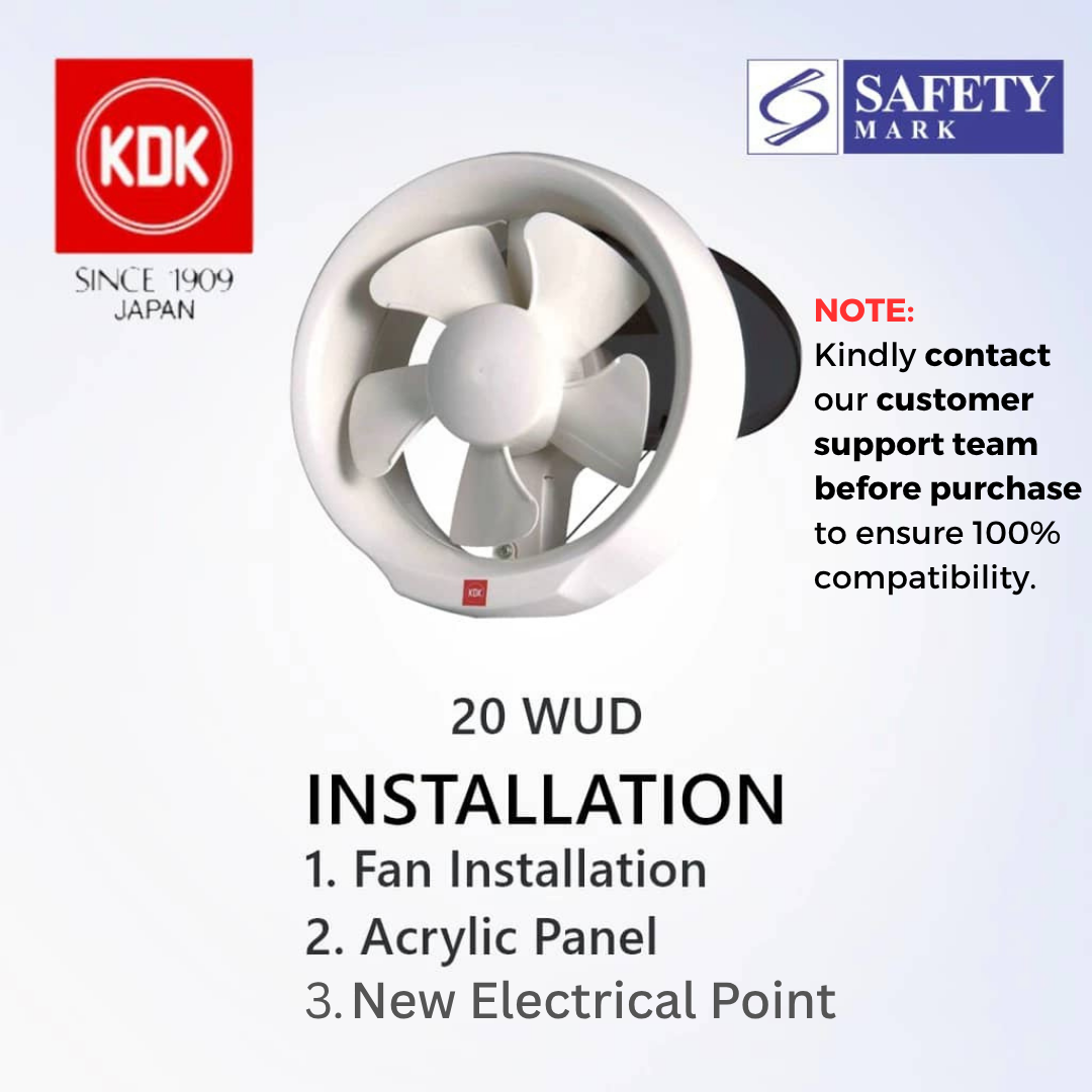 [With Installation] KDK 15 / 20 WUD Exhaust Fan