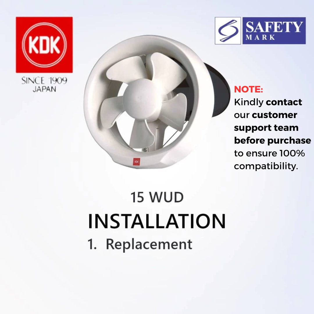 [With Installation] KDK 15 / 20 WUD Exhaust Fan