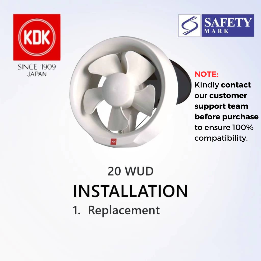 [With Installation] KDK 15 / 20 WUD Exhaust Fan