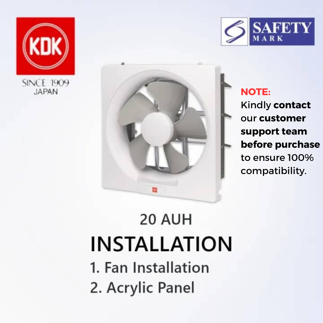 [With Installation] KDK 20AUA Exhaust Fan Ventilating Fan