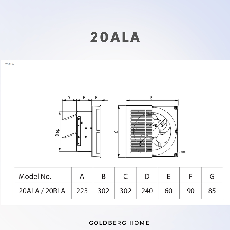 KDK 20ALA Exhaust Fan
