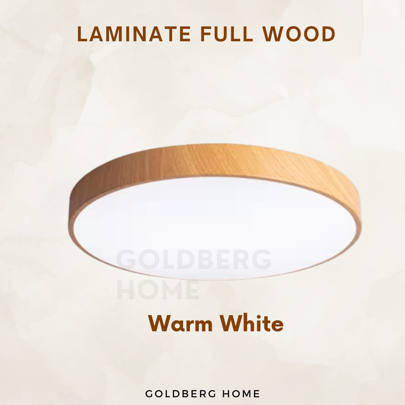 Laminate Full Wood 24W 36W 23/30/40CM- LED Ceiling Light
