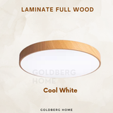 Laminate Full Wood 24W 36W 23/30/40CM- LED Ceiling Light