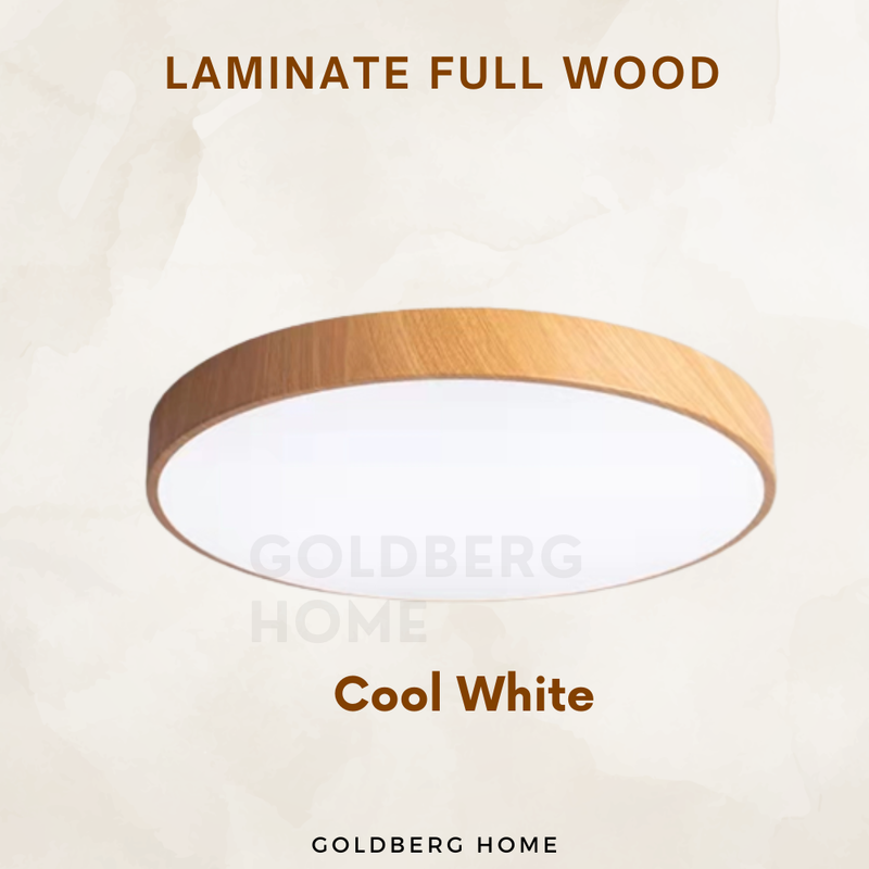 Laminate Full Wood 24W 36W 23/30/40CM- LED Ceiling Light