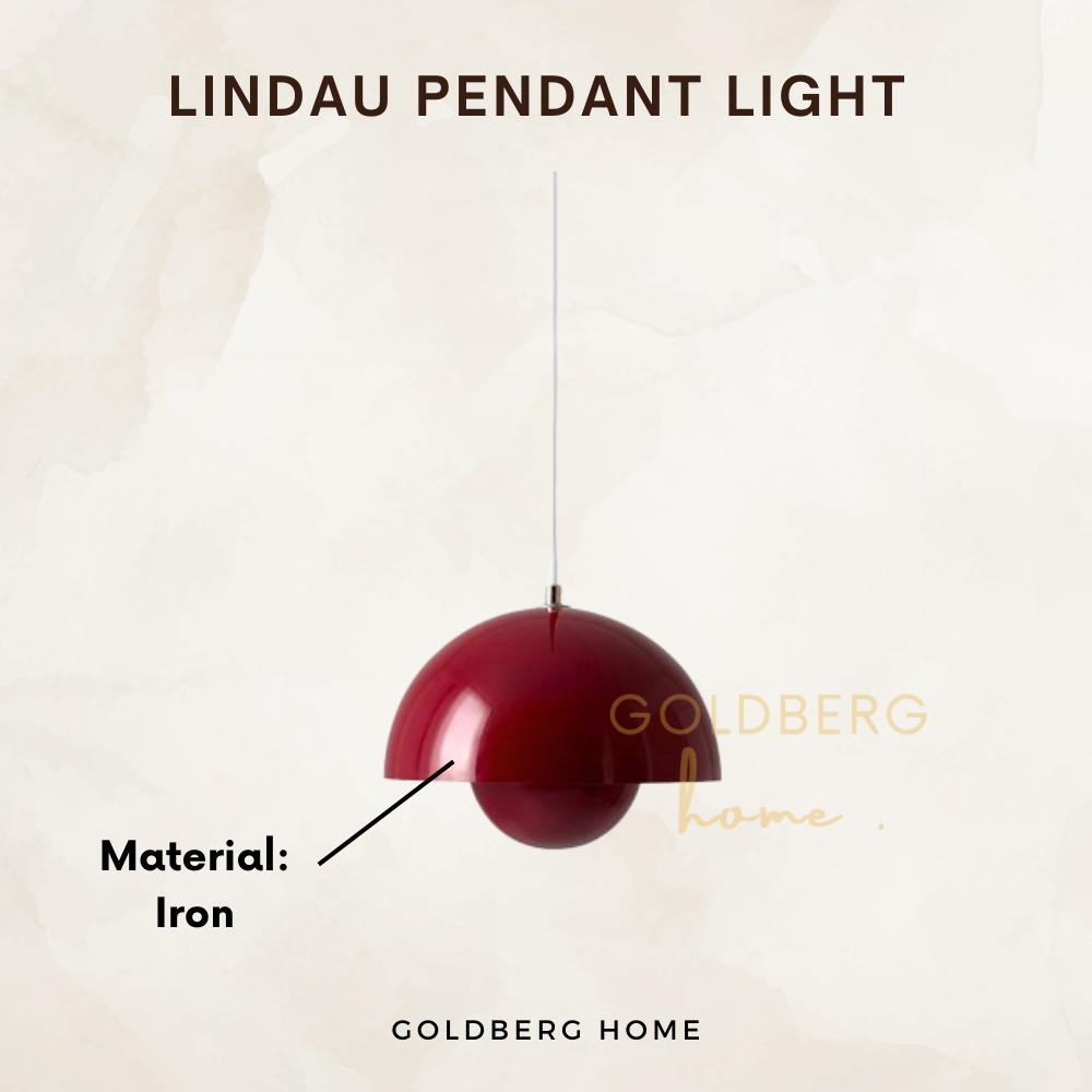 Red Lindau White & Red Pendant light | Playful Contrast Pendant Light | Goldberg Home SG