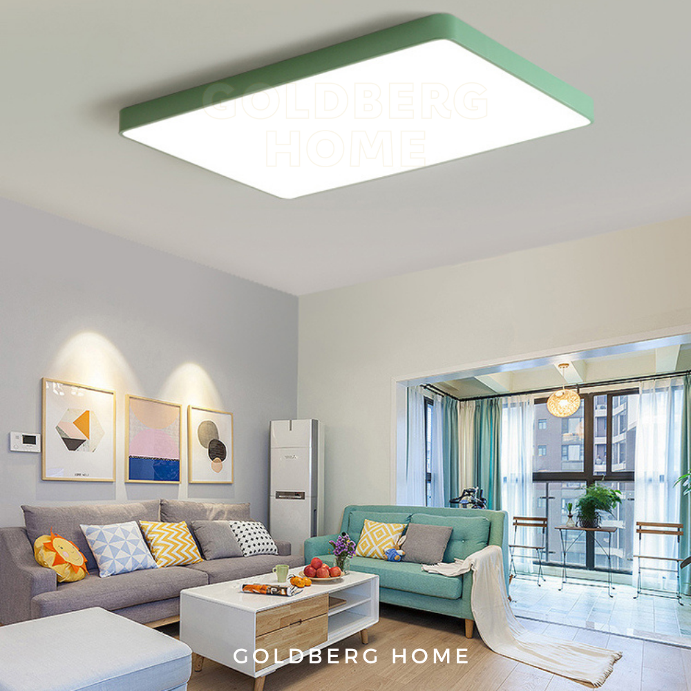 Oliver Rectangle Ceiling Light 34W 45W 65W Black and White
