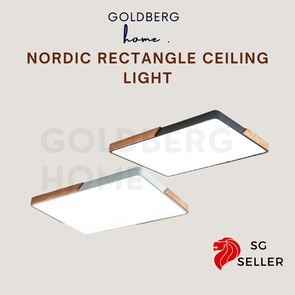 Mariko Nordic Rectangle 34W 45W 65W 90W LED Ceiling Light