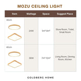 Mozu Beechword 24W 36W, 30CM/40CM, LED Ceiling Light