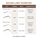 Mariko Nordic Rectangle 34W 45W 65W 90W LED Ceiling Light