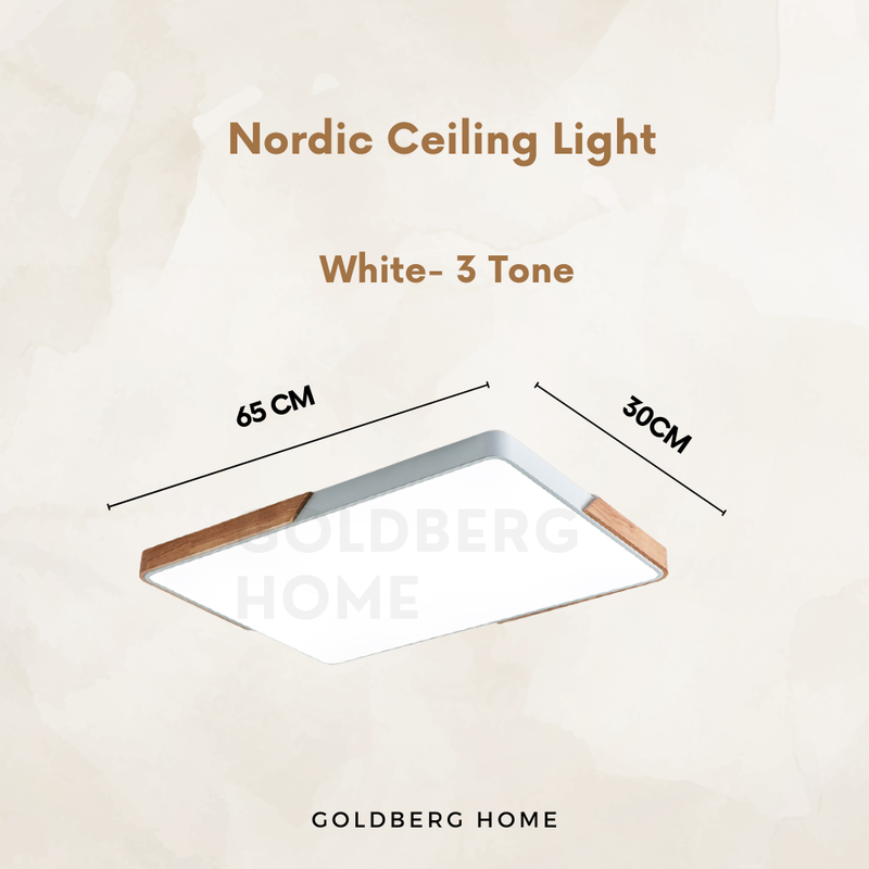 Mariko Nordic Rectangle 34W 45W 65W 90W LED Ceiling Light
