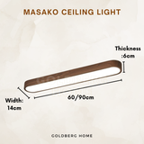 Masako 24W/36W LED Ceiling Light – Laminated Wood Look