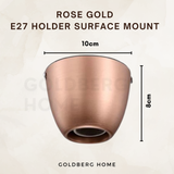 Massimo Wall Light Holder 12W E27 10cm 12cm White Silver Rose Gold Wood