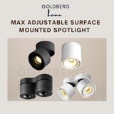 Max Adjustable Surface Mounted Spotlight 10W 20W Black White
