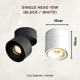 Max Adjustable Surface Mounted Spotlight 10W 20W Black White