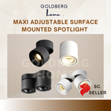 Maxi Adjustable Surface Mounted Spotlight 10W 20W Black White