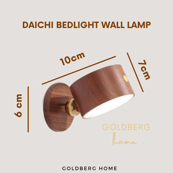 Daichi Wooden Adjustable Wall Lamp Goldberg Home SG
