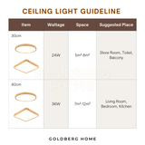 Mozu Beechword 24W 36W, 30CM/40CM, LED Ceiling Light