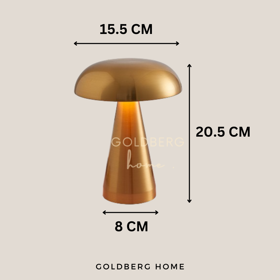 Measurement of Lyon Gold USB Table LampUSB Rechargeable Table Lamp | Goldberg Home SG