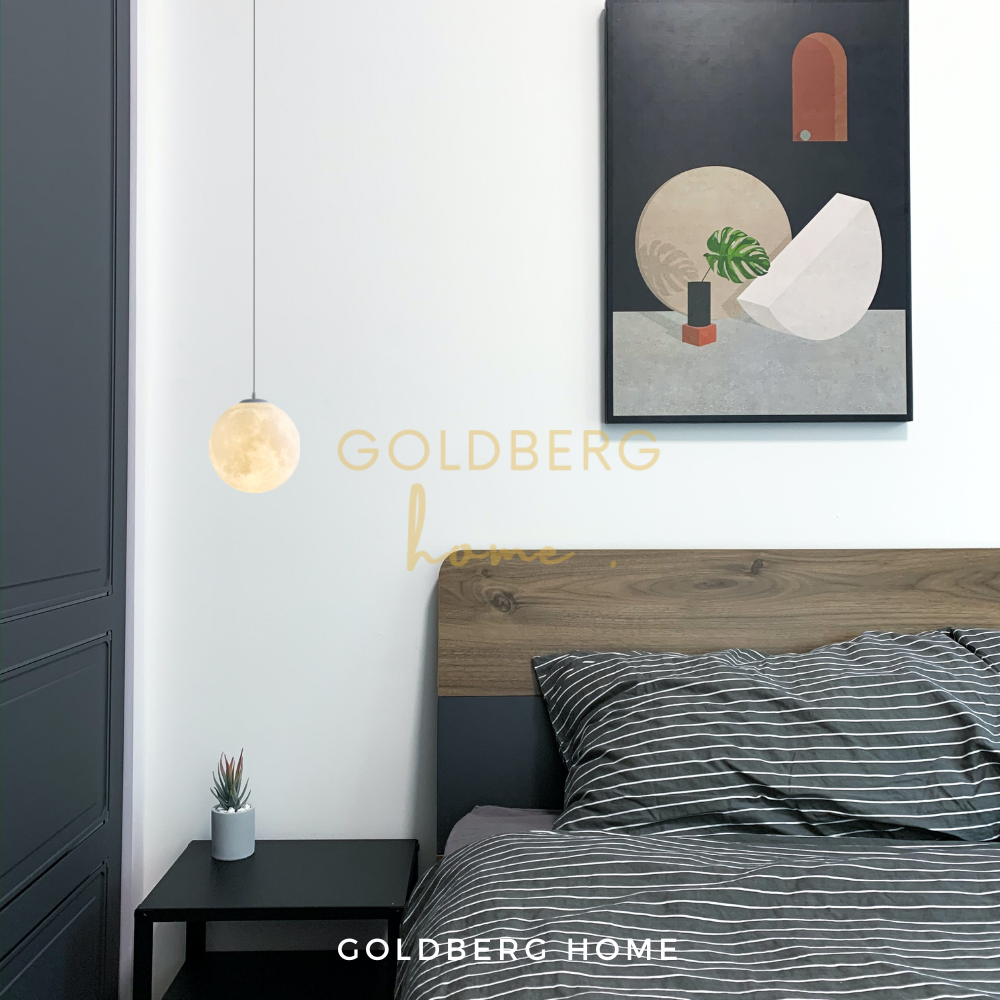 Goldberg Moon Pendant Light suitable for Bedroom | Sleek Pendant Light | Goldberg Home SG