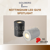 Nottingham 6W LED GU10 Adjustable Surface Spotlight Black White