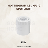 Nottingham 6W LED GU10 Adjustable Surface Spotlight Black White