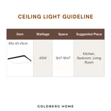 Oliver Rectangle Ceiling Light 34W 45W 65W Black and White