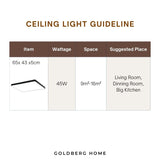 Oliver Rectangle Ceiling Light 45w Black and White