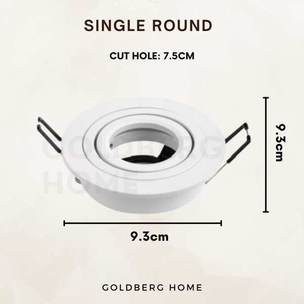 Rotatable LED Spotlight Round Square w/ GU10 Bulb