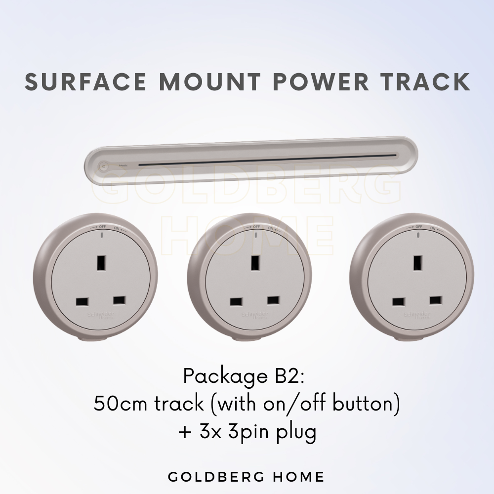 Goldberg Home bulk package options for Schneider power tracks and socket adapters, Package B2.