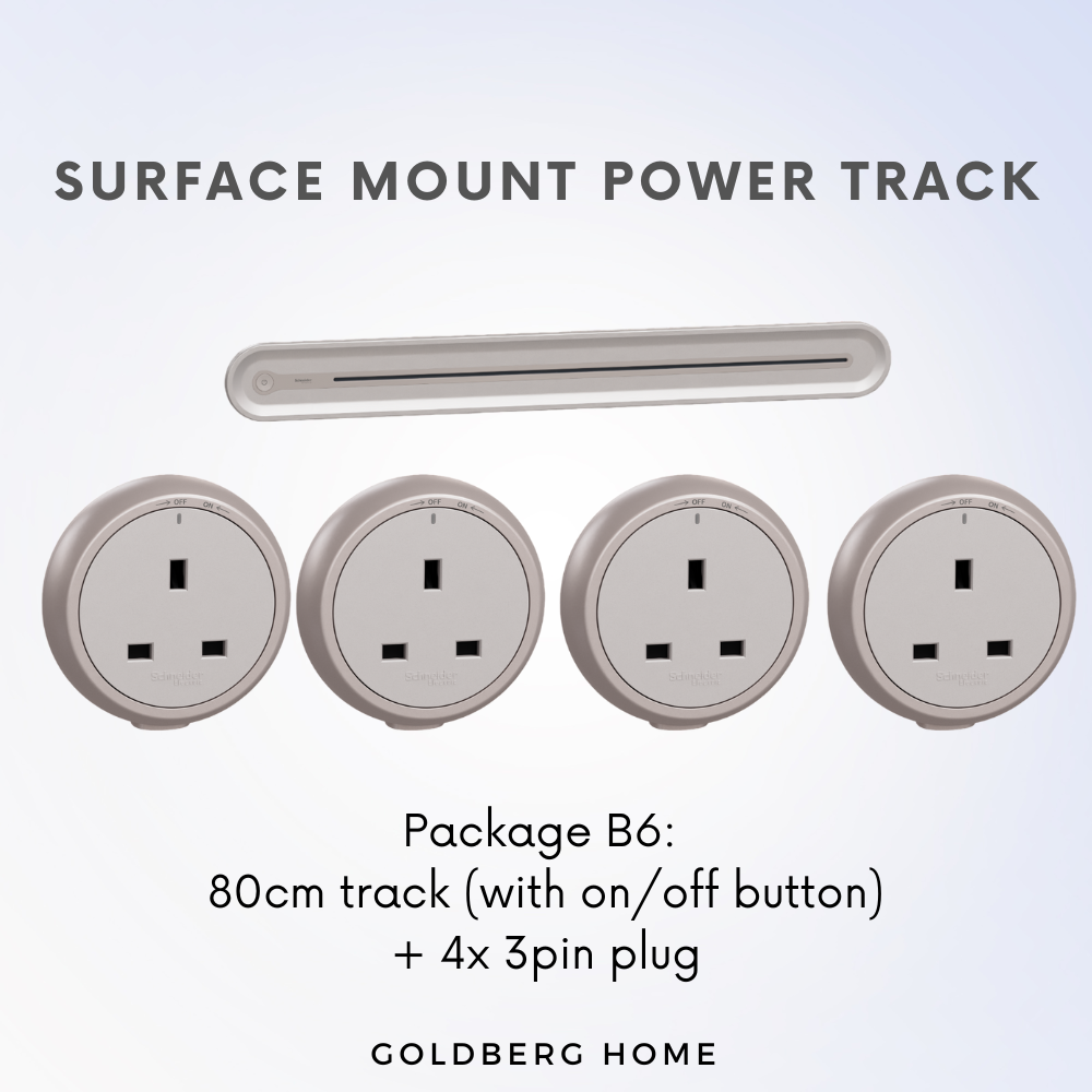 Goldberg Home bulk package options for Schneider power tracks and socket adapters, Package B6.