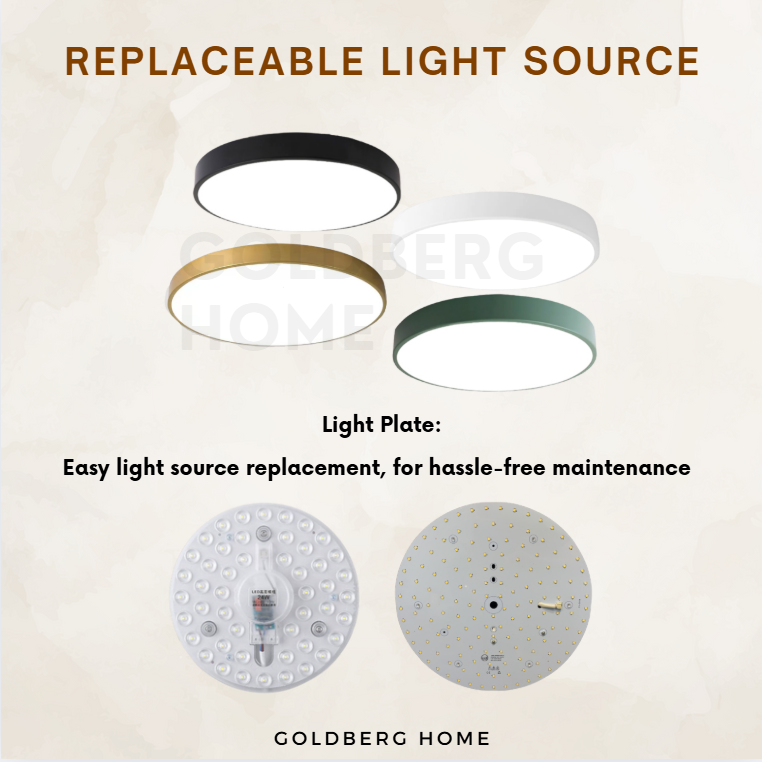 Edinburgh Gold LED Ceiling Light 23cm 30cm 40cm 24W 36W