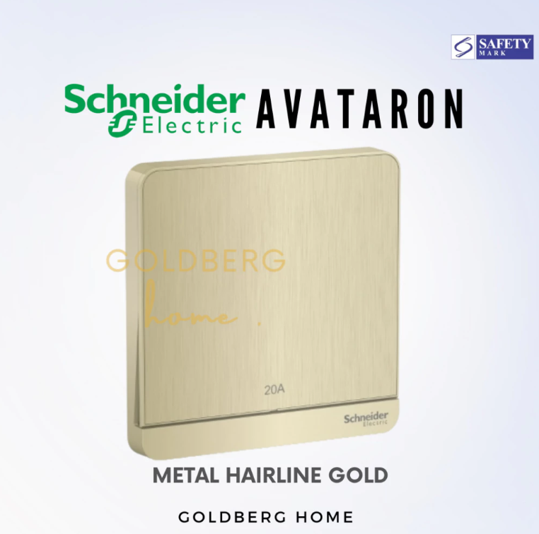 Schneider Avataron C 20A Heater 1G1W 1G2W 2G1W White, Wine Gold, Dark Grey