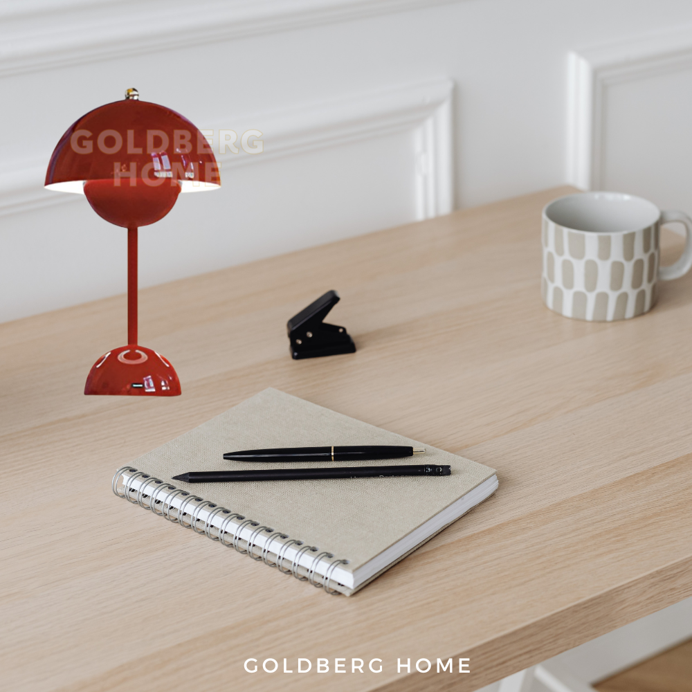 Flowerpot Table Lamp - Wine Red - Bedroom Light | Goldberg Home