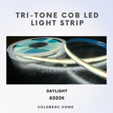 Premium Tri-tone 3Tone COB LED Light Strip 608LEDS 5M 12V 24V