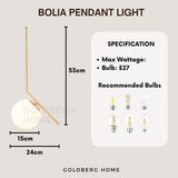 Athena Bolia Frosted Glass Pendant Light