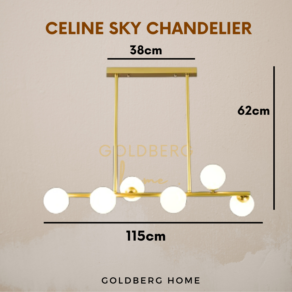 Sky Chandelier Globe Lamp Light- 6 spheres