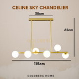 Sky Chandelier Globe Lamp Light- 6 spheres