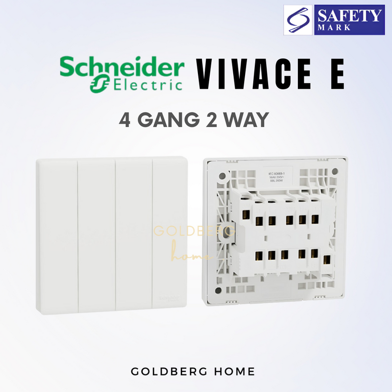 Schneider Vivace E-Series Switches & Sockets White